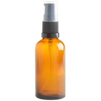 Essentially Natural Amber Glass Bottle with Serum Pump - 50ml